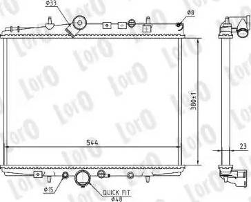 Loro 009-017-0059 - Радиатор, охлаждение двигателя avtokuzovplus.com.ua