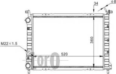 Loro 016-017-0011 - Радіатор, охолодження двигуна autocars.com.ua
