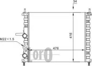 Loro 016-017-0027 - Радіатор, охолодження двигуна autocars.com.ua