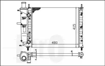 Loro 016-017-0030 - Радіатор, охолодження двигуна autocars.com.ua