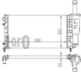 Loro 016-017-0036 - Радіатор, охолодження двигуна autocars.com.ua