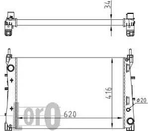 Loro 016-017-0063 - Радіатор, охолодження двигуна autocars.com.ua