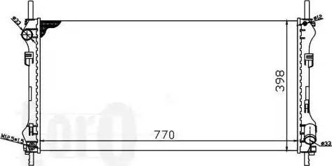 Loro 017-017-0020 - Радіатор охолодження двигуна Transit V184 2.0DI -AC autocars.com.ua