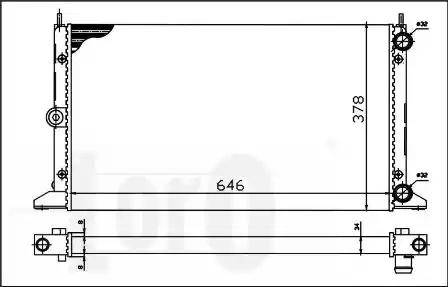 Loro 017-017-0027 - Радіатор охолодження двигуна VW Sharan-Seat Alhambra-Ford Galaxy 1.8-2.8-1.9TDI 95-10 autocars.com.ua