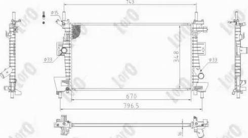 Loro 017-017-0056-B - Радиатор, охлаждение двигателя avtokuzovplus.com.ua