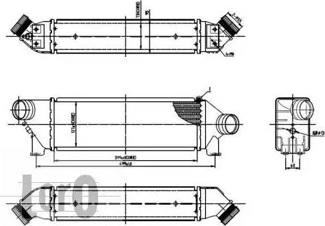 Loro 017-018-0006 - Интеркулер, теплообменник турбины avtokuzovplus.com.ua