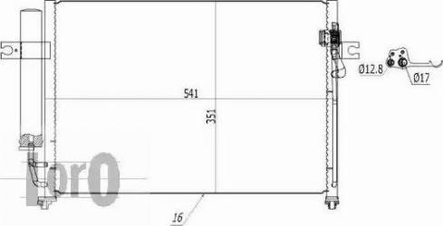 Loro 019-016-0013 - Конденсатор, кондиціонер autocars.com.ua