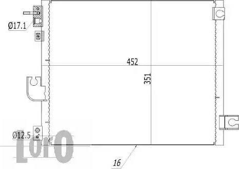 Loro 019-016-0032 - Конденсатор, кондиціонер autocars.com.ua