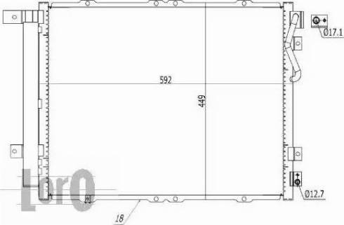 Loro 024-016-0010 - Конденсатор кондиционера avtokuzovplus.com.ua