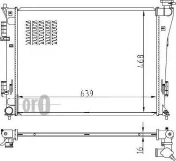 Loro 019-017-0021-B - Радиатор, охлаждение двигателя avtokuzovplus.com.ua