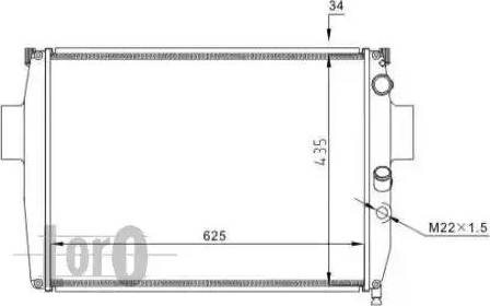 Loro 022-017-0003 - Радіатор, охолодження двигуна autocars.com.ua