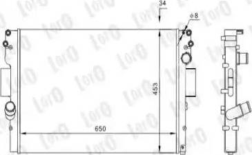 Loro 022-017-0007 - Радиатор, охлаждение двигателя avtokuzovplus.com.ua