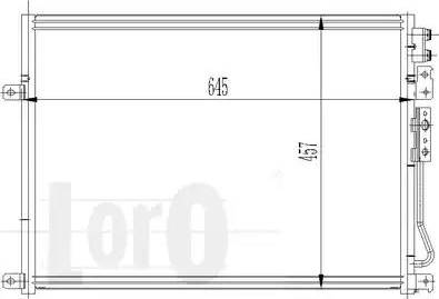 Loro 023-016-0007 - Конденсатор, кондиціонер autocars.com.ua