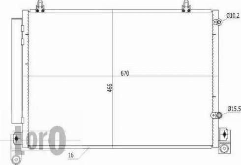 Loro 030-016-0014 - Конденсатор кондиционера avtokuzovplus.com.ua