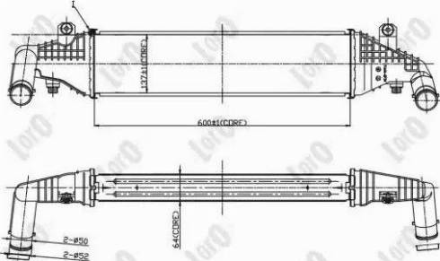 Loro 030-018-0002 - Интеркулер, теплообменник турбины avtokuzovplus.com.ua