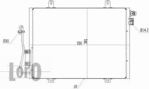 Loro 032-016-0002 - Конденсатор, кондиціонер autocars.com.ua