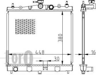 Loro 035-017-0013-B - Радіатор, охолодження двигуна autocars.com.ua