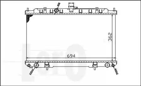 Loro 035-017-0017 - Радиатор, охлаждение двигателя avtokuzovplus.com.ua