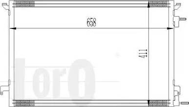 Loro 037-016-0014 - Радіатор кондиціонера SIGNUM-VECTRA C-CROMA 1.9 CDTi-1.9 JTD-w-o 02- autocars.com.ua