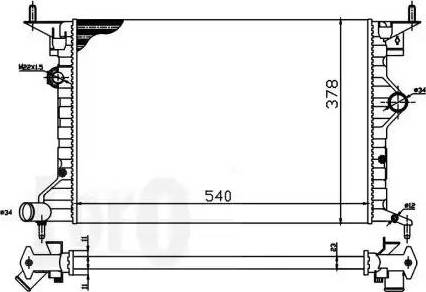 Loro 037-017-0035 - Радіатор охолодження двигуна VECTRA B 1.6 94- autocars.com.ua