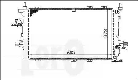 Loro 037-017-0069 - Радіатор, охолодження двигуна autocars.com.ua