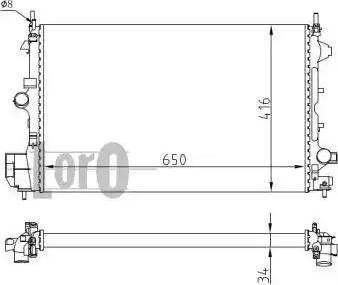 Loro 037-017-0085 - Радіатор, охолодження двигуна autocars.com.ua