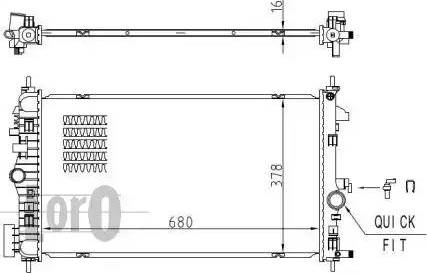 Loro 037-017-0091-B - Радіатор, охолодження двигуна autocars.com.ua