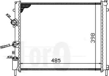 Loro 042-017-0004-X - Радиатор, охлаждение двигателя avtokuzovplus.com.ua