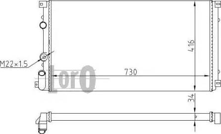 Loro 042-017-0025 - Радіатор, охолодження двигуна autocars.com.ua