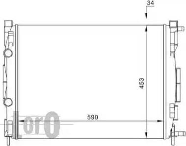 Loro 042-017-0049 - Радіатор, охолодження двигуна autocars.com.ua