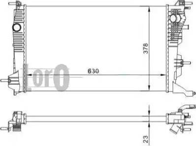 Loro 042-017-0052-B - Радіатор, охолодження двигуна autocars.com.ua