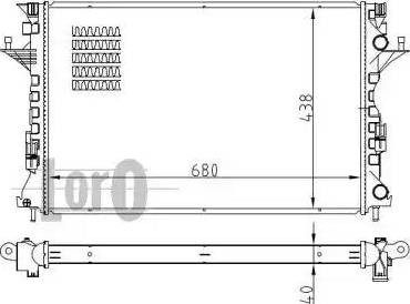 Loro 042-017-0058-B - Радиатор, охлаждение двигателя avtokuzovplus.com.ua