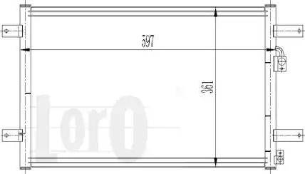 Loro 053-016-0004 - Конденсатор кондиционера avtokuzovplus.com.ua