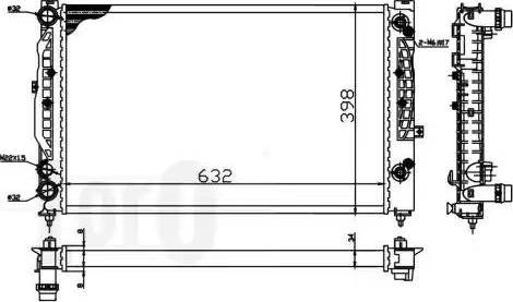 Loro 053-017-0053 - Радіатор, охолодження двигуна autocars.com.ua