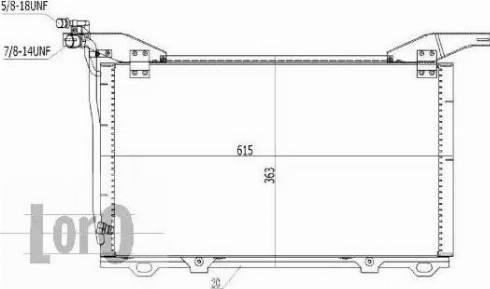 Loro 054-016-0012 - Конденсатор, кондиціонер autocars.com.ua