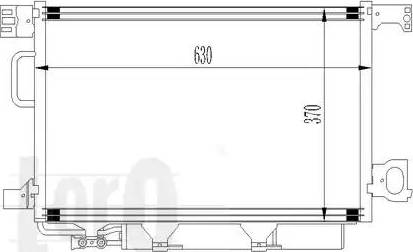 Loro 054-016-0022 - Конденсатор, кондиціонер autocars.com.ua