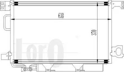 Loro 054-016-0025 - Конденсатор, кондиціонер autocars.com.ua