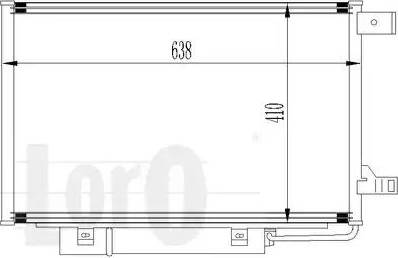 Loro 054-016-0028 - Конденсатор кондиционера avtokuzovplus.com.ua