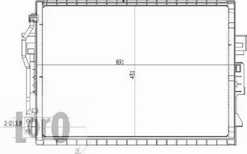 Loro 054-016-0033 - Конденсатор кондиционера avtokuzovplus.com.ua