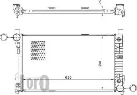 Loro 054-017-0011-B - Радиатор, охлаждение двигателя avtokuzovplus.com.ua