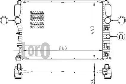 Loro 054-017-0033-B - Радиатор, охлаждение двигателя avtokuzovplus.com.ua