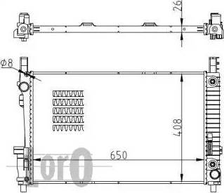 Loro 054-017-0050-B - Радіатор, охолодження двигуна autocars.com.ua