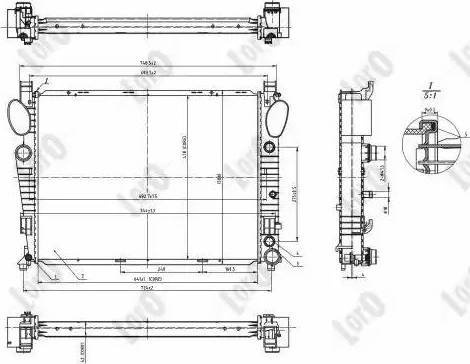 Loro 054-017-0055-B - Радиатор, охлаждение двигателя avtokuzovplus.com.ua