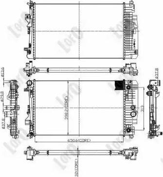 Loro 054-017-0059-B - Радиатор, охлаждение двигателя avtokuzovplus.com.ua