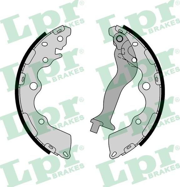 LPR 01201 - Комплект гальм, барабанний механізм autocars.com.ua