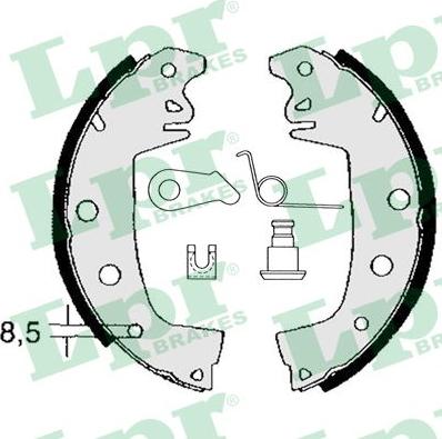 LPR 02971 - Комплект тормозных колодок, барабанные autodnr.net