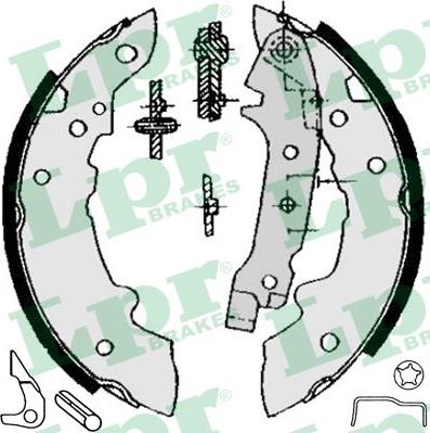 LPR 04321 - Комплект тормозных колодок, барабанные autodnr.net