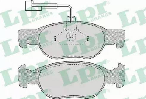 LPR 05P1075 - Гальмівні колодки, дискові гальма autocars.com.ua