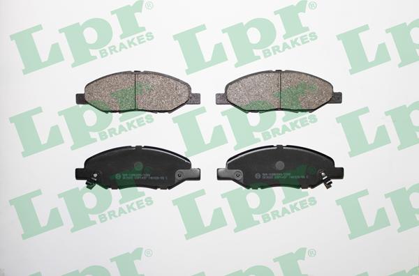 LPR 05P1497 - Комплект гальмівних колодок з 4 шт. дисків autocars.com.ua
