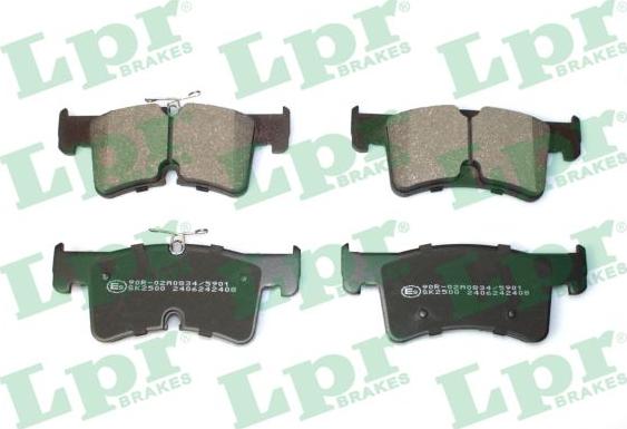 LPR 05P2408 - Гальмівні колодки, дискові гальма autocars.com.ua